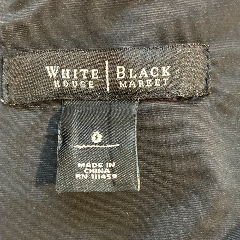 White House Black Market Black Satin Midi Dress - Picture 7 of 10